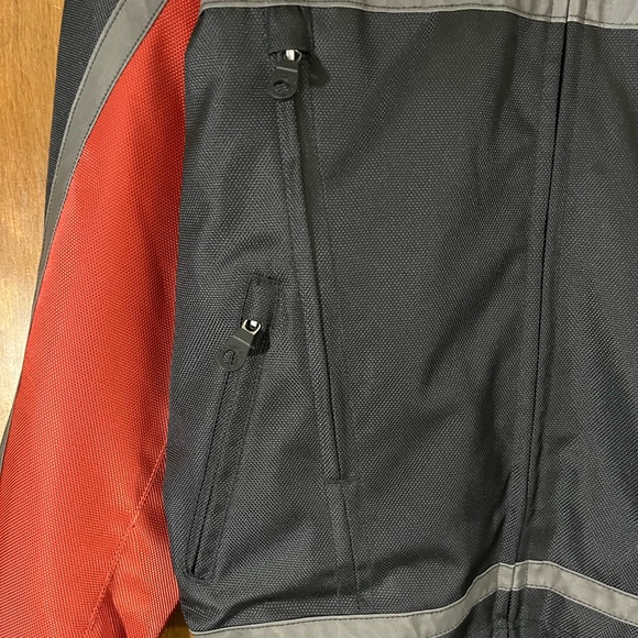 Mens Harley Davidson Riding Jacket Orange Black size Medium Motorcycles Bikers - Picture 7 of 16